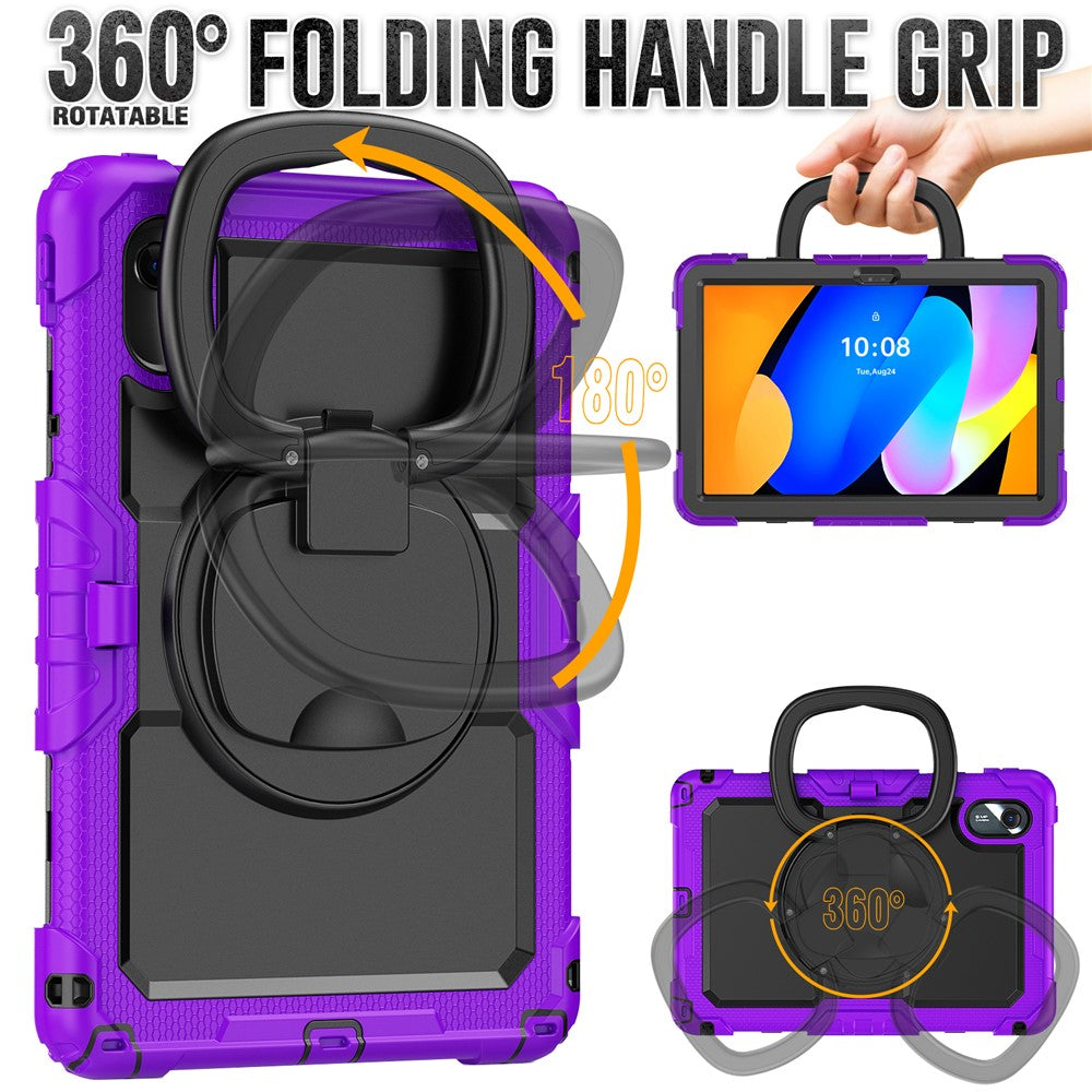 For Lenovo Xiaoxin Pad 11 2025 / 2024 / Idea Tab / K11 Gen 2 / M11 / K11 LTE (2024) Case Kickstand PC+Silicone Tablet Cover with Strap - Purple