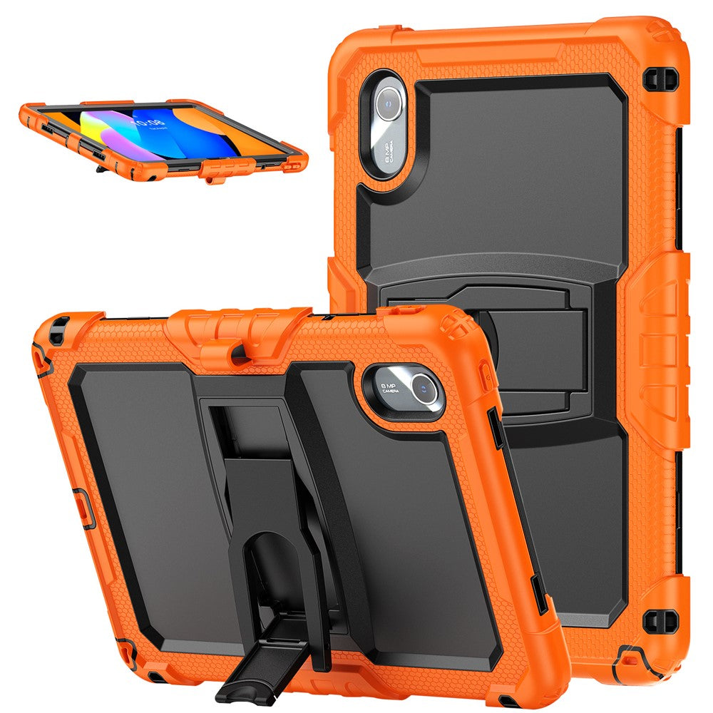 For Lenovo Xiaoxin Pad 11 2025 / 2024 / Idea Tab / K11 Gen 2 / M11 / K11 LTE (2024) Case PC+Silicone Kickstand Tablet Cover with Strap - Orange