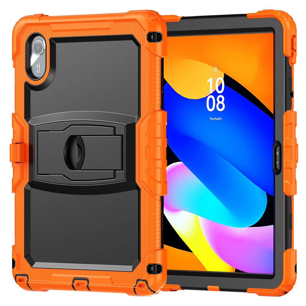 For Lenovo Xiaoxin Pad 11 2025 / 2024 / Idea Tab / K11 Gen 2 / M11 / K11 LTE (2024) Case PC+Silicone Kickstand Tablet Cover with Strap - Orange