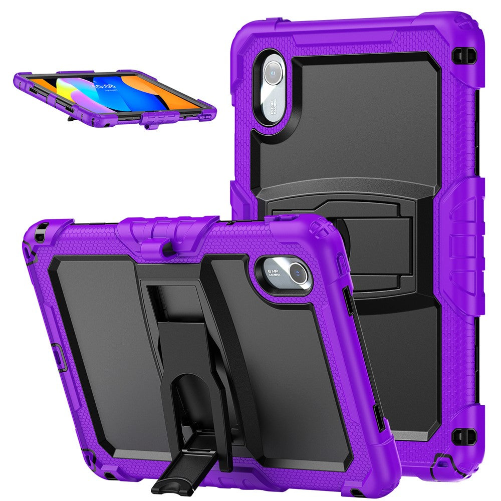 For Lenovo Xiaoxin Pad 11 2025 / 2024 / Idea Tab / K11 Gen 2 / M11 / K11 LTE (2024) Case PC+Silicone Kickstand Tablet Cover with Strap - Purple