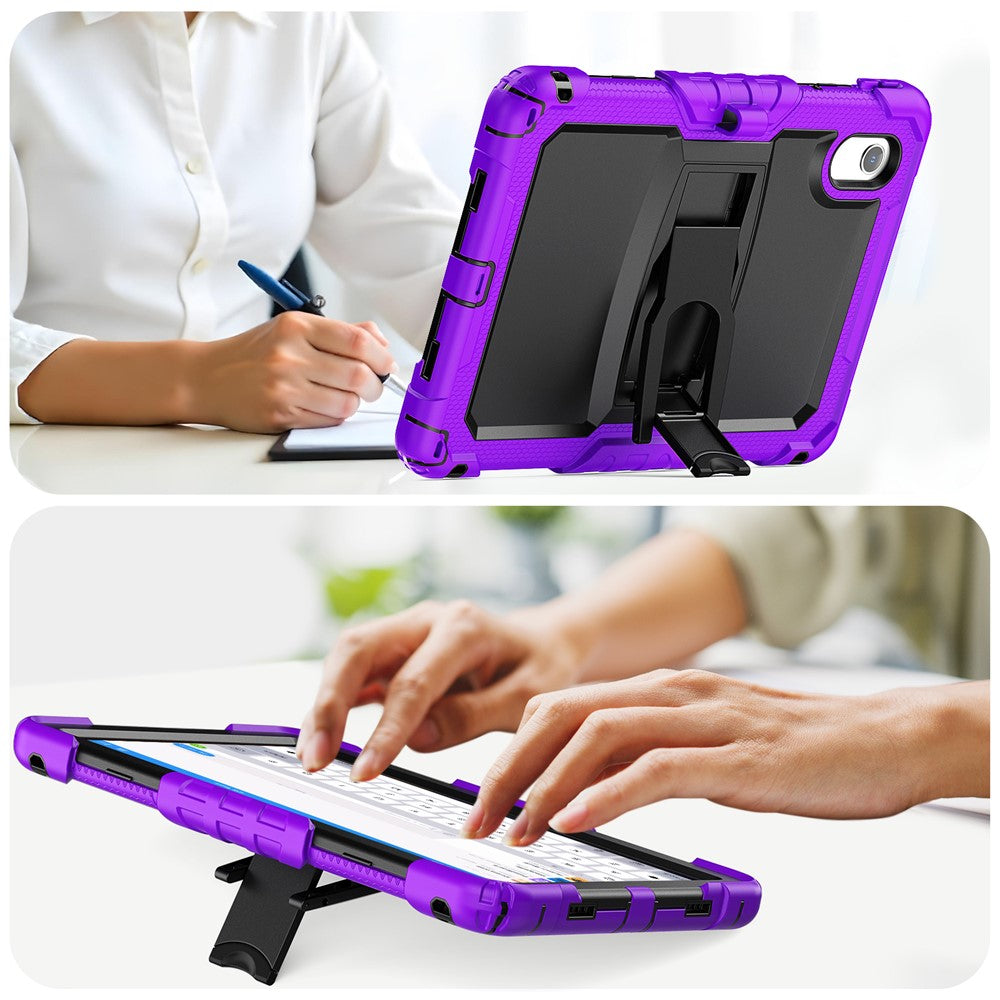 For Lenovo Xiaoxin Pad 11 2025 / 2024 / Idea Tab / K11 Gen 2 / M11 / K11 LTE (2024) Case PC+Silicone Kickstand Tablet Cover with Strap - Purple