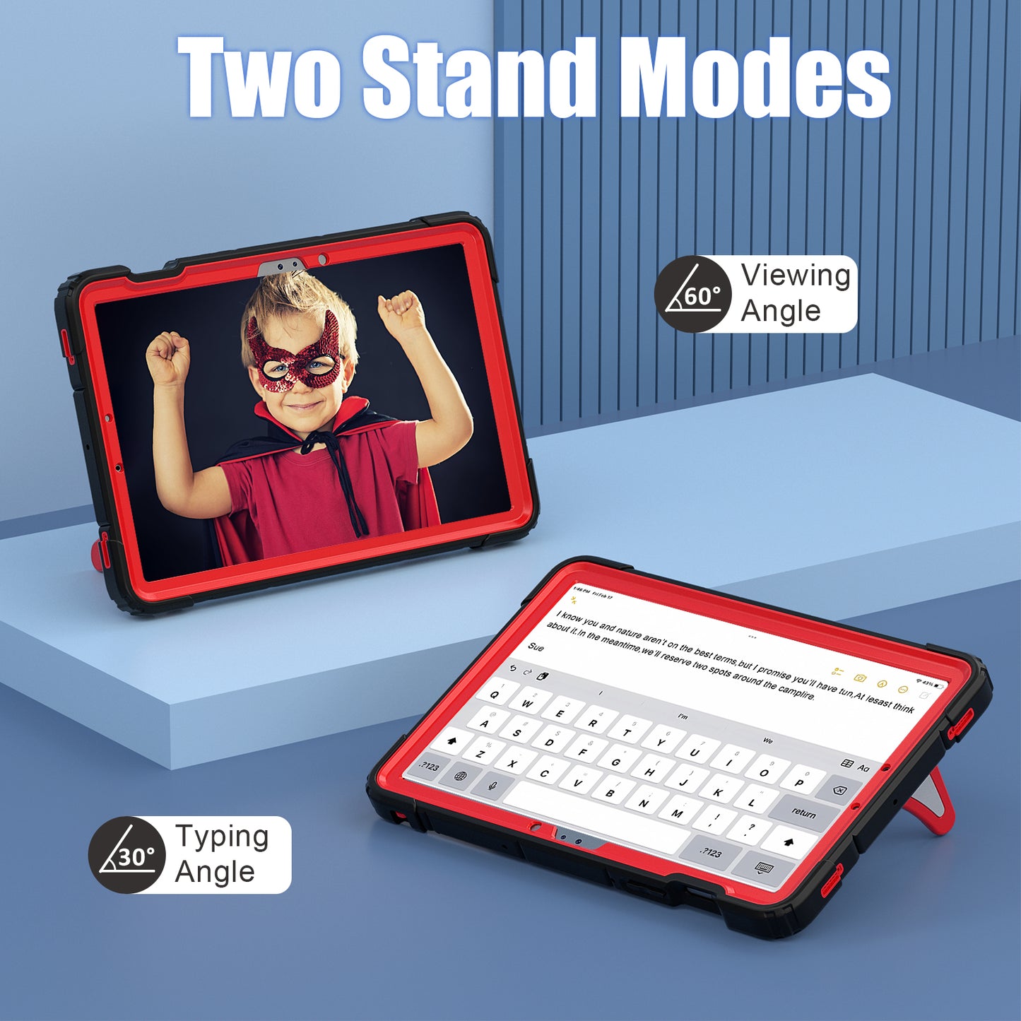 For Samsung Galaxy Tab S7 / S8 / S9 SM-X710 / S9 FE Case Spider Web Silicone+PC Rugged Protective Cover - Black+Red