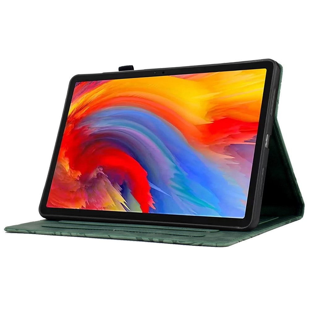 A7 For Lenovo Tab M11 / Xiaoxin Pad 11 2024 Case Solid Color Auto Wake / Sleep Tablet Stand Cover - Green