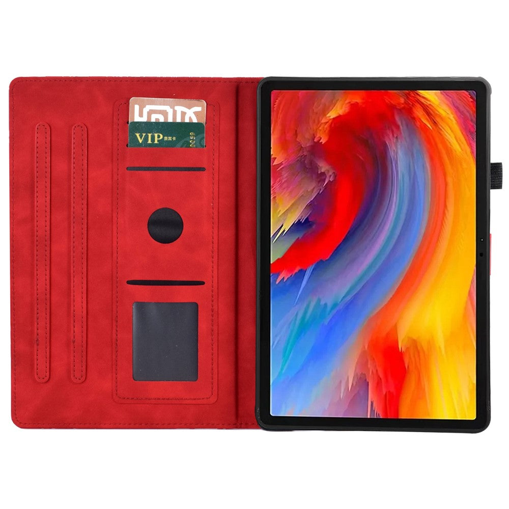 A7 For Lenovo Tab M11 / Xiaoxin Pad 11 2024 Case Solid Color Auto Wake / Sleep Tablet Stand Cover - Red