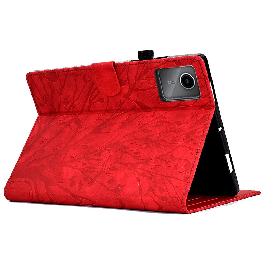 A7 For Lenovo Tab M11 / Xiaoxin Pad 11 2024 Case Solid Color Auto Wake / Sleep Tablet Stand Cover - Red