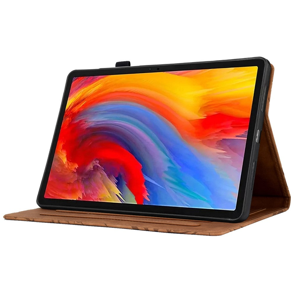 A7 For Lenovo Tab M11 / Xiaoxin Pad 11 2024 Case Solid Color Auto Wake / Sleep Tablet Stand Cover - Brown