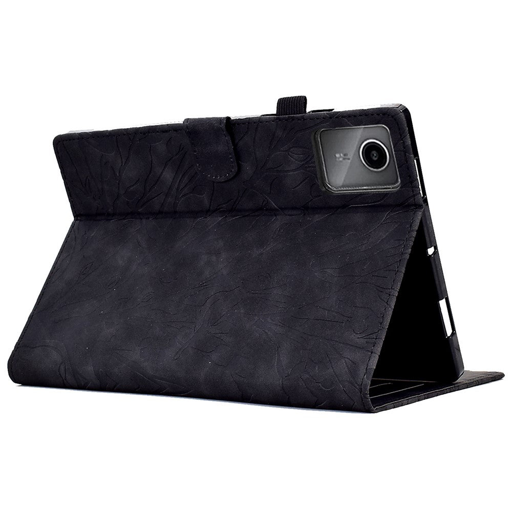 A7 For Lenovo Tab M11 / Xiaoxin Pad 11 2024 Case Solid Color Auto Wake / Sleep Tablet Stand Cover - Black