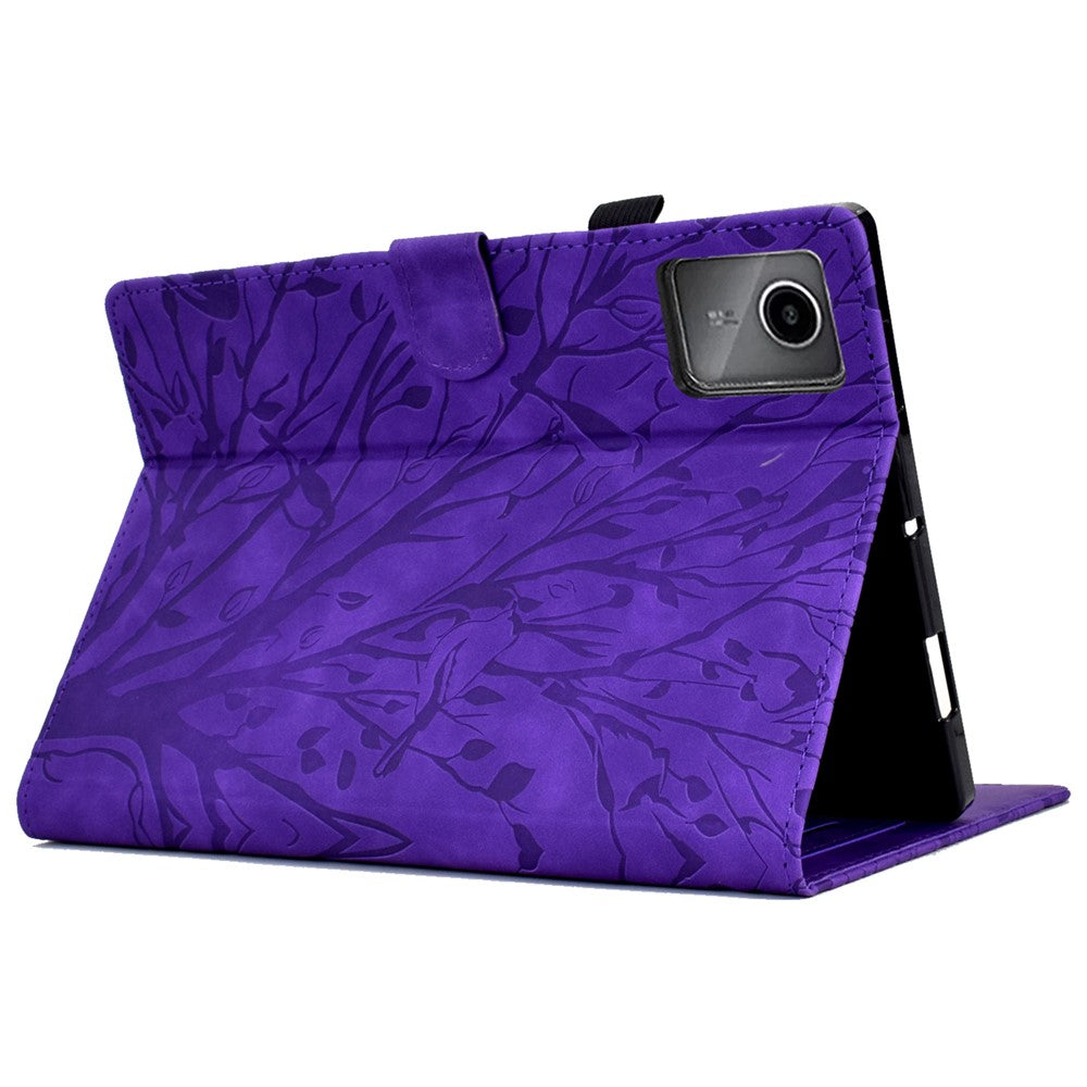 A7 For Lenovo Tab M11 / Xiaoxin Pad 11 2024 Case Solid Color Auto Wake / Sleep Tablet Stand Cover - Purple
