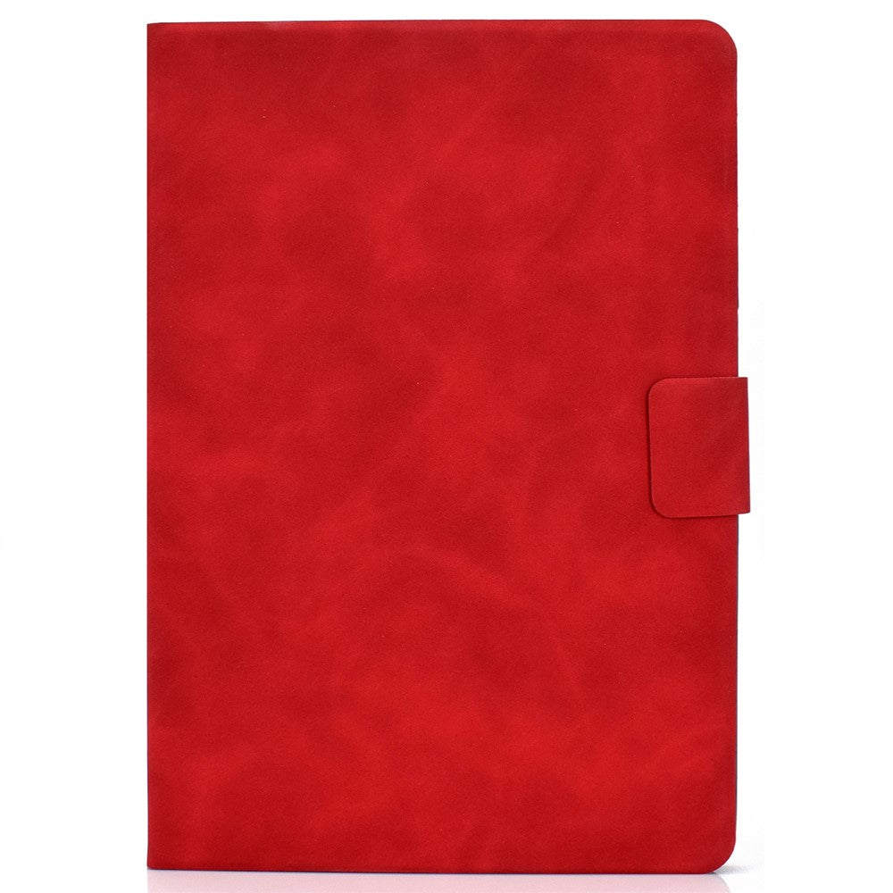 A4 For Lenovo Tab M11 / Xiaoxin Pad 11 2024 Case Card Holder Cowhide Texture Leather Tablet Cover - Red