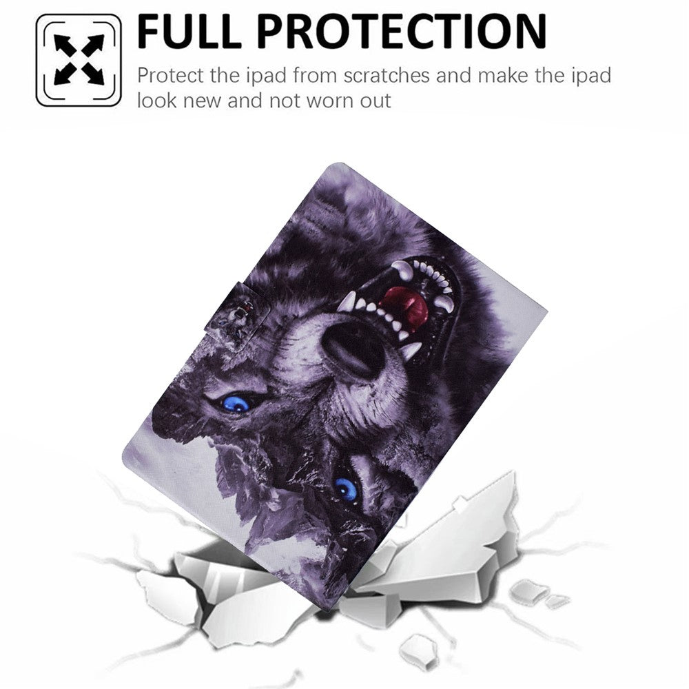 A2 For Lenovo Tab M11 / Xiaoxin Pad 11 2024 Leather Case Pattern Printed Card Slots Tablet Cover - Wolf Dog