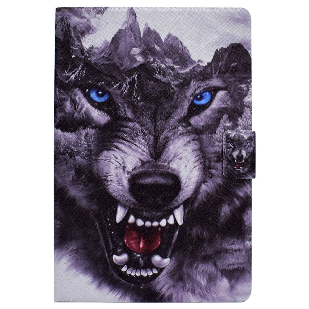 A2 For Lenovo Tab M11 / Xiaoxin Pad 11 2024 Leather Case Pattern Printed Card Slots Tablet Cover - Wolf Dog