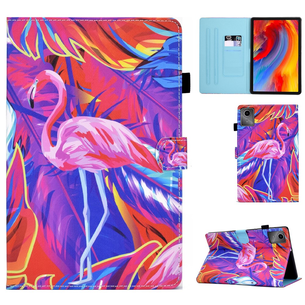 For Lenovo Tab M11 / Xiaoxin Pad 11 2024 Case Pattern Printing PU Leather Stand Tablet Cover - Bird