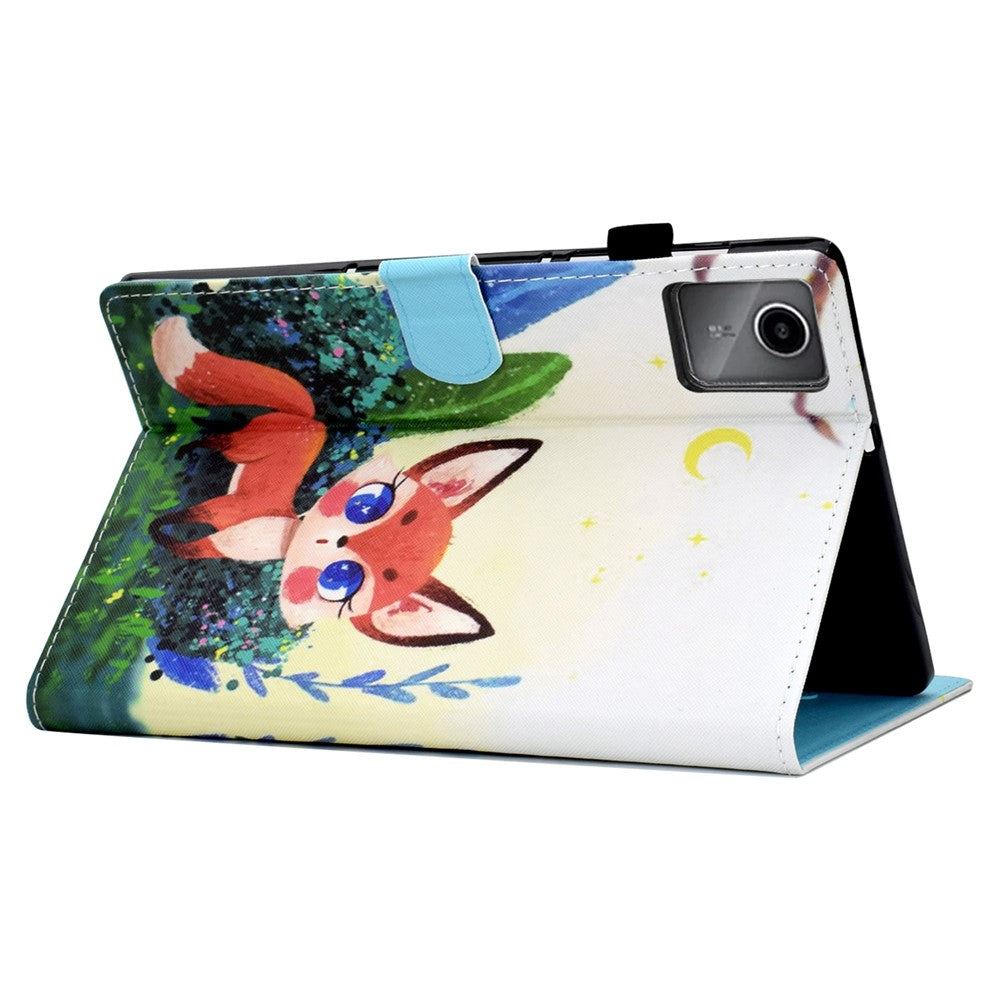 For Lenovo Tab M11 / Xiaoxin Pad 11 2024 Case Pattern Printing PU Leather Stand Tablet Cover - Small Fox