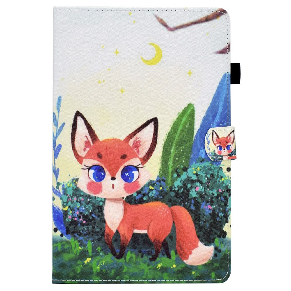 For Lenovo Tab M11 / Xiaoxin Pad 11 2024 Case Pattern Printing PU Leather Stand Tablet Cover - Small Fox