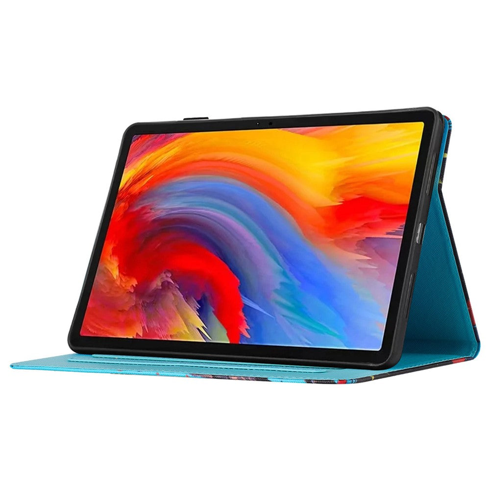 For Lenovo Tab M11 / Xiaoxin Pad 11 2024 Case Pattern Printing PU Leather Stand Tablet Cover - Sea Wave