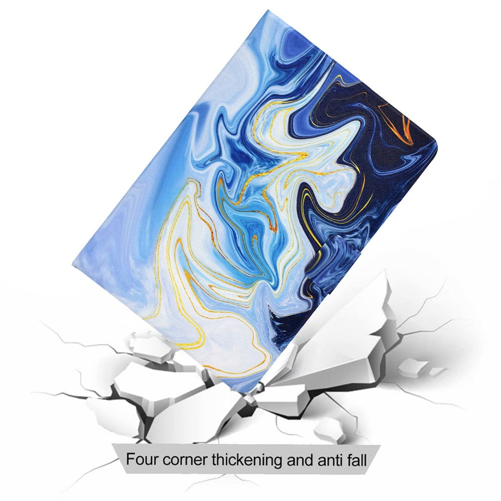 For Lenovo Tab M11 / Xiaoxin Pad 11 2024 Case Stand Pattern Printed Tablet Shell - Blue Marble