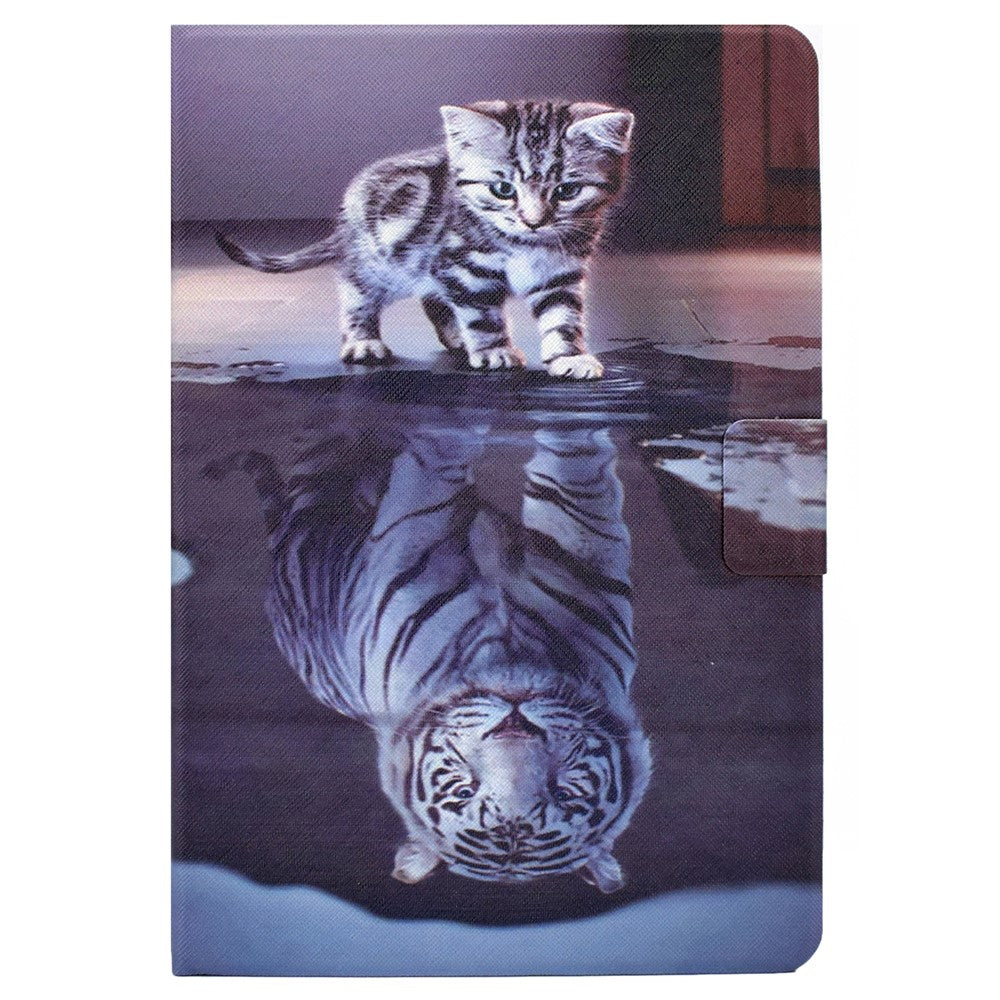 For Lenovo Tab M11 / Xiaoxin Pad 11 2024 Case Stand Pattern Printed Tablet Shell - Cat and Tiger