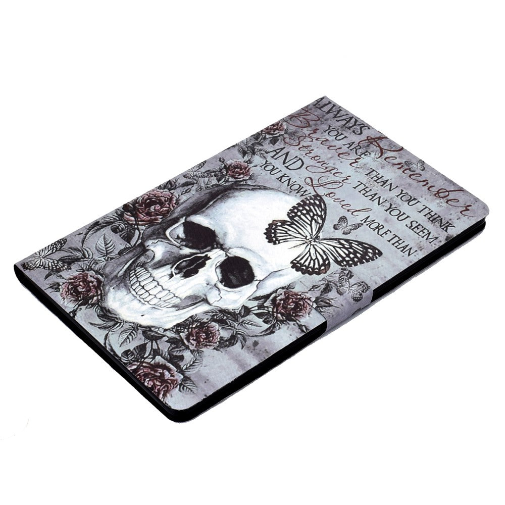 For Lenovo Tab M11 / Xiaoxin Pad 11 2024 Case Stand Pattern Printed Tablet Shell - Skull