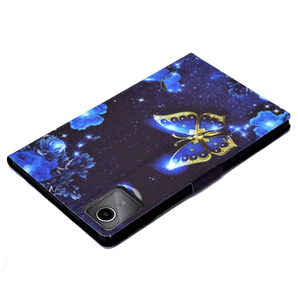 For Lenovo Tab M11 / Xiaoxin Pad 11 2024 Case Stand Pattern Printed Tablet Shell - Blue Butterfly
