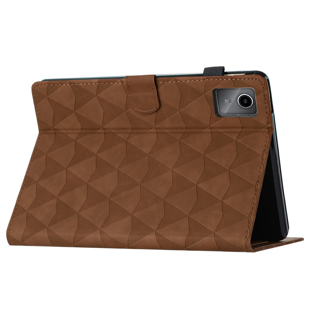 For Lenovo Tab M11 / Xiaoxin Pad 11 2024 Case Leather Stand Flip Tablet Cover with Card Holder - Brown