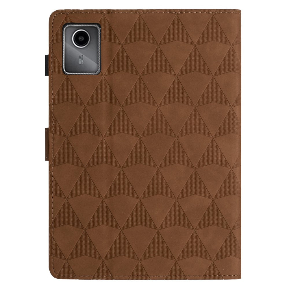 For Lenovo Tab M11 / Xiaoxin Pad 11 2024 Case Leather Stand Flip Tablet Cover with Card Holder - Brown