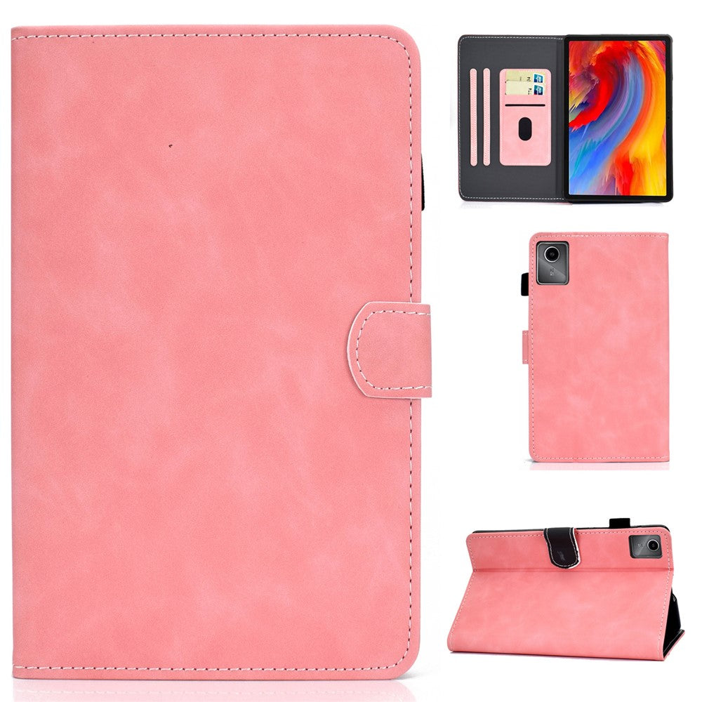 For Lenovo Tab M11 / Xiaoxin Pad 11 2024 Tablet Cover Shockproof Leather Card Holder Stand Case - Pink