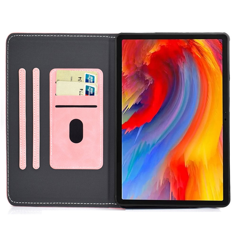 For Lenovo Tab M11 / Xiaoxin Pad 11 2024 Tablet Cover Shockproof Leather Card Holder Stand Case - Pink