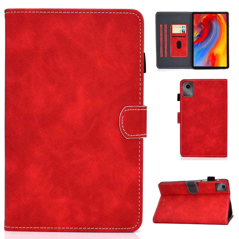 For Lenovo Tab M11 / Xiaoxin Pad 11 2024 Tablet Cover Shockproof Leather Card Holder Stand Case - Red