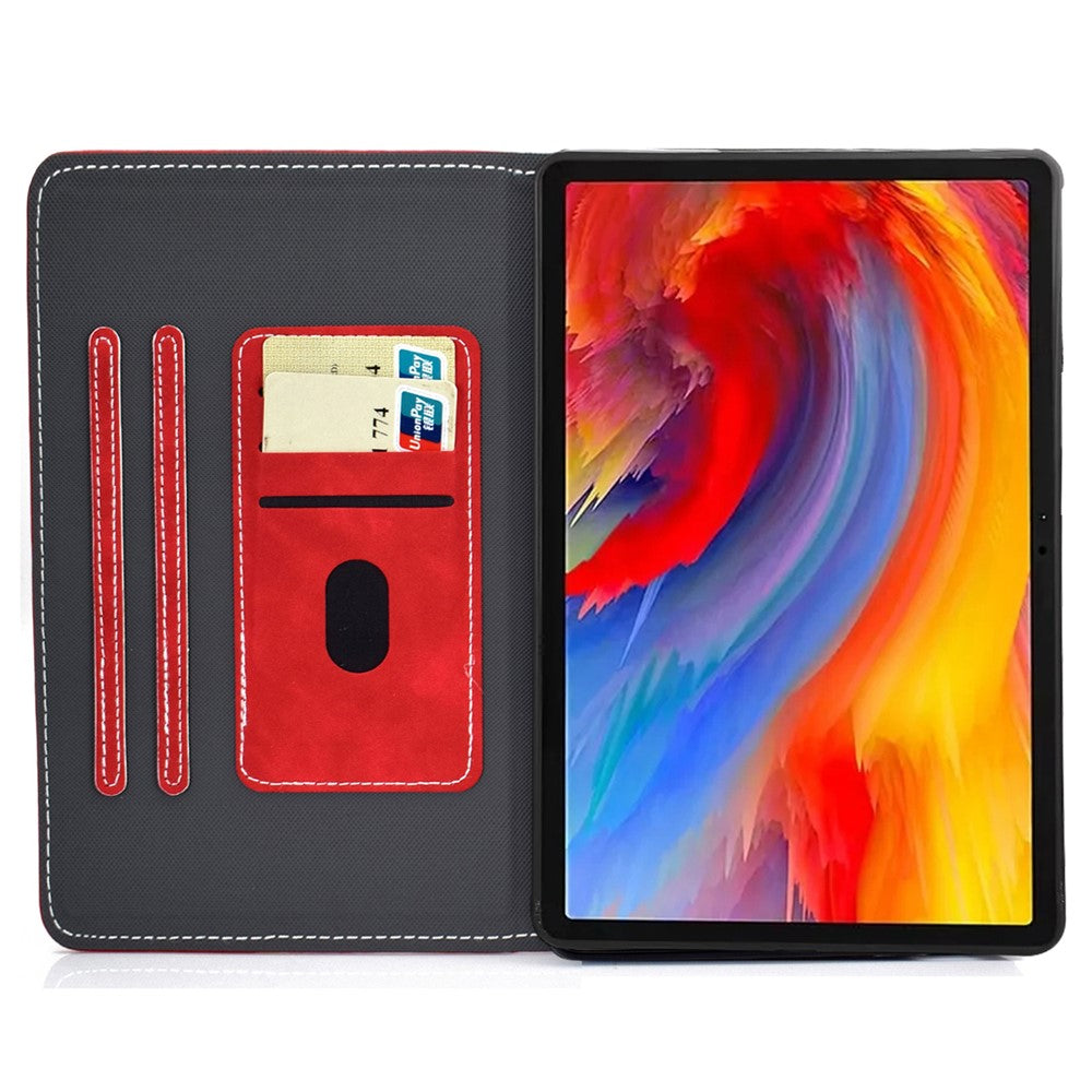 For Lenovo Tab M11 / Xiaoxin Pad 11 2024 Tablet Cover Shockproof Leather Card Holder Stand Case - Red