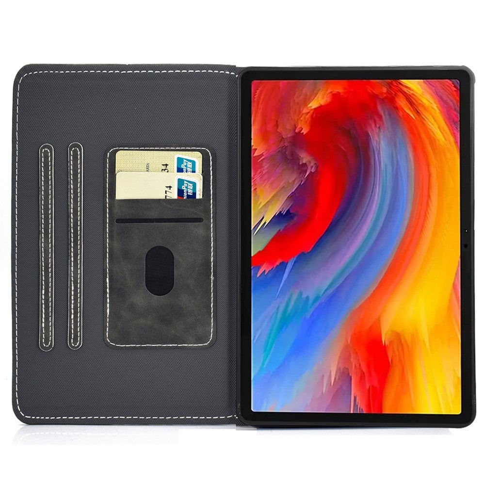 For Lenovo Tab M11 / Xiaoxin Pad 11 2024 Tablet Cover Shockproof Leather Card Holder Stand Case - Black