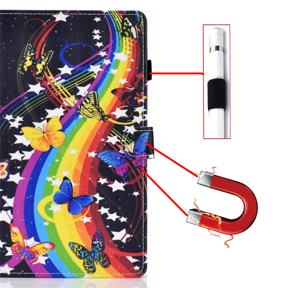 For Lenovo Tab M11 / Xiaoxin Pad 11 2024 Leather Case Pattern Printing Tablet Cover with Card Slots - Music Butterfly