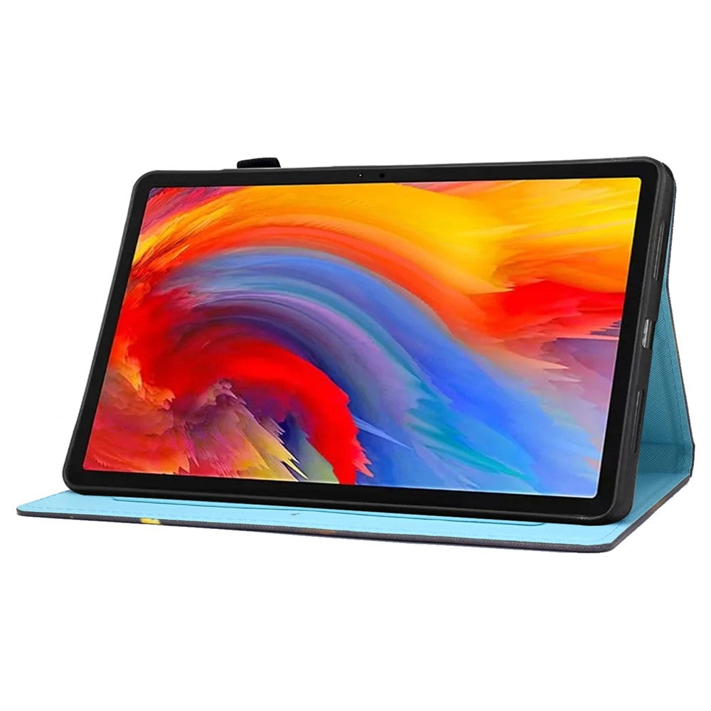 For Lenovo Tab M11 / Xiaoxin Pad 11 2024 Leather Case Pattern Printing Tablet Cover with Card Slots - Heart