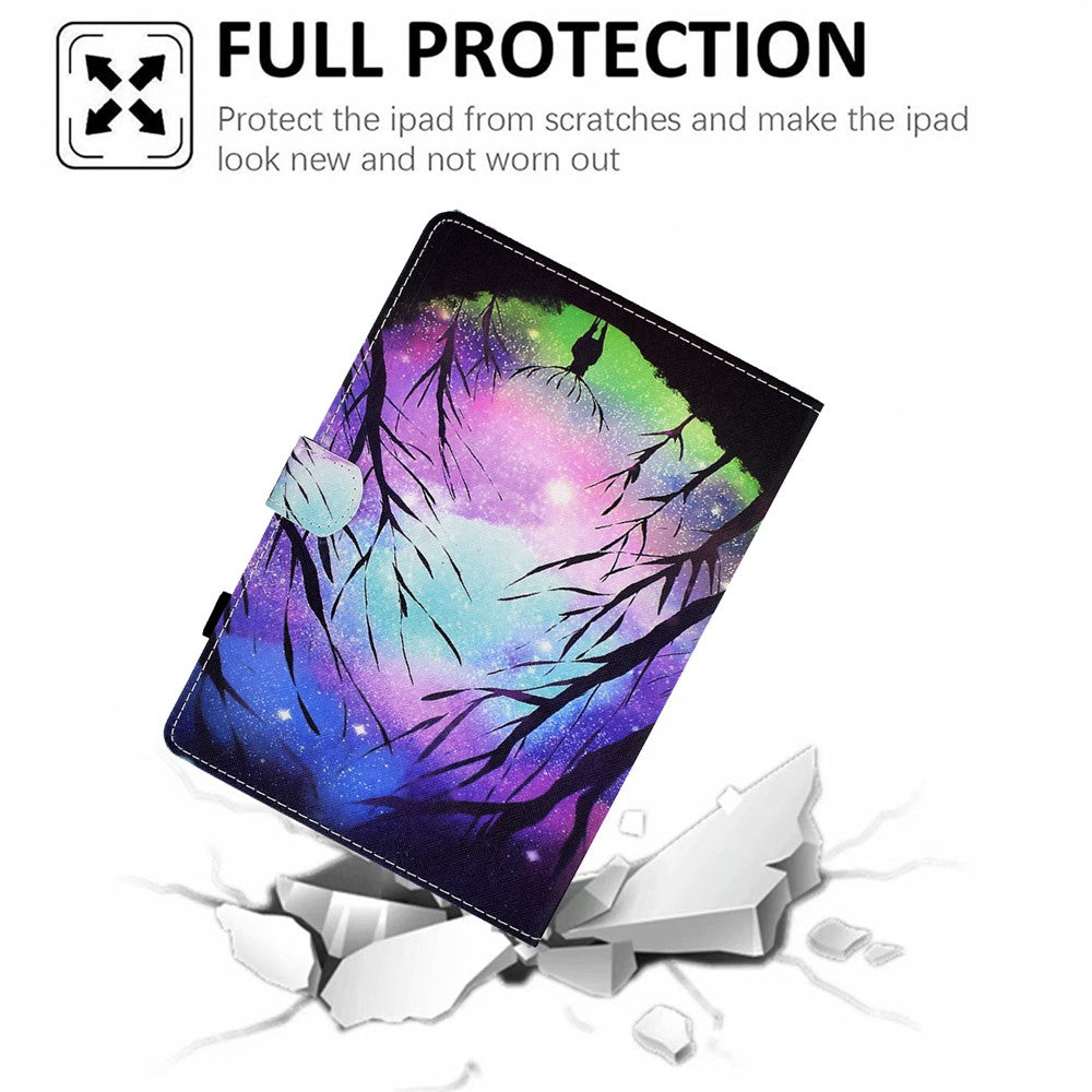 For Lenovo Tab M11 / Xiaoxin Pad 11 2024 Leather Case Pattern Printing Tablet Cover with Card Slots - Starry Sky / Deer