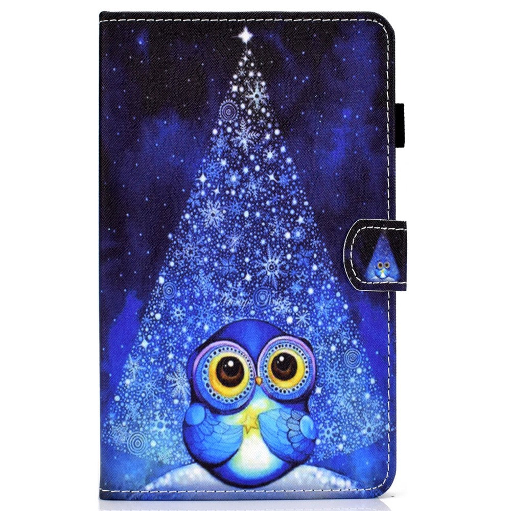 For Lenovo Tab M11 / Xiaoxin Pad 11 2024 Leather Case Pattern Printing Tablet Cover with Card Slots - Night Owl