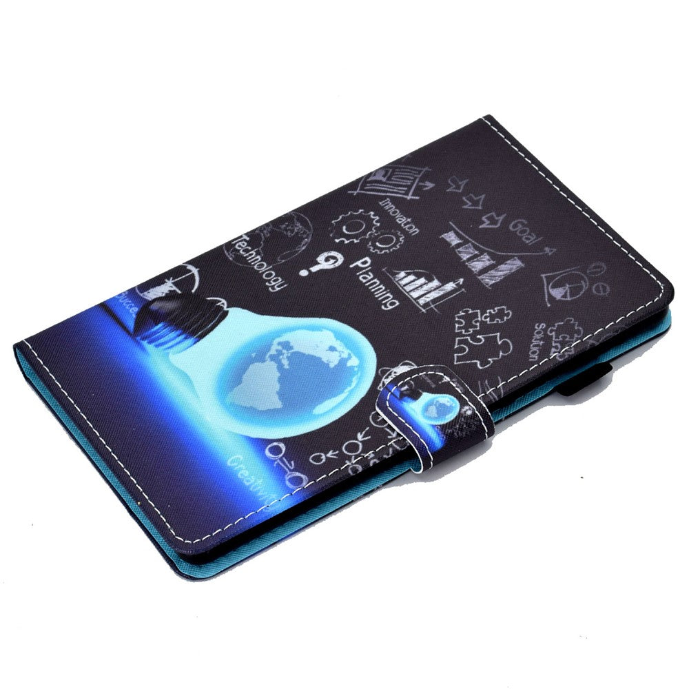 For Lenovo Tab M11 / Xiaoxin Pad 11 2024 Leather Case Pattern Printing Tablet Cover with Card Slots - Bulb