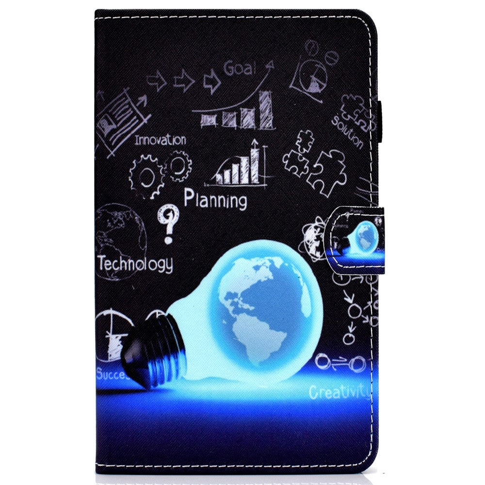 For Lenovo Tab M11 / Xiaoxin Pad 11 2024 Leather Case Pattern Printing Tablet Cover with Card Slots - Bulb