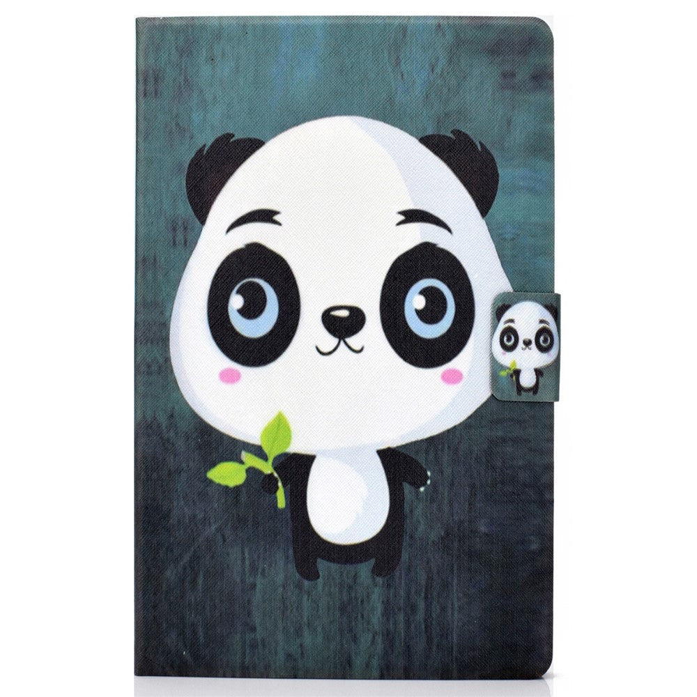 For Lenovo Tab M11 / Xiaoxin Pad 11 2024 Case Card Holder Pattern Leather Tablet Cover - Panda