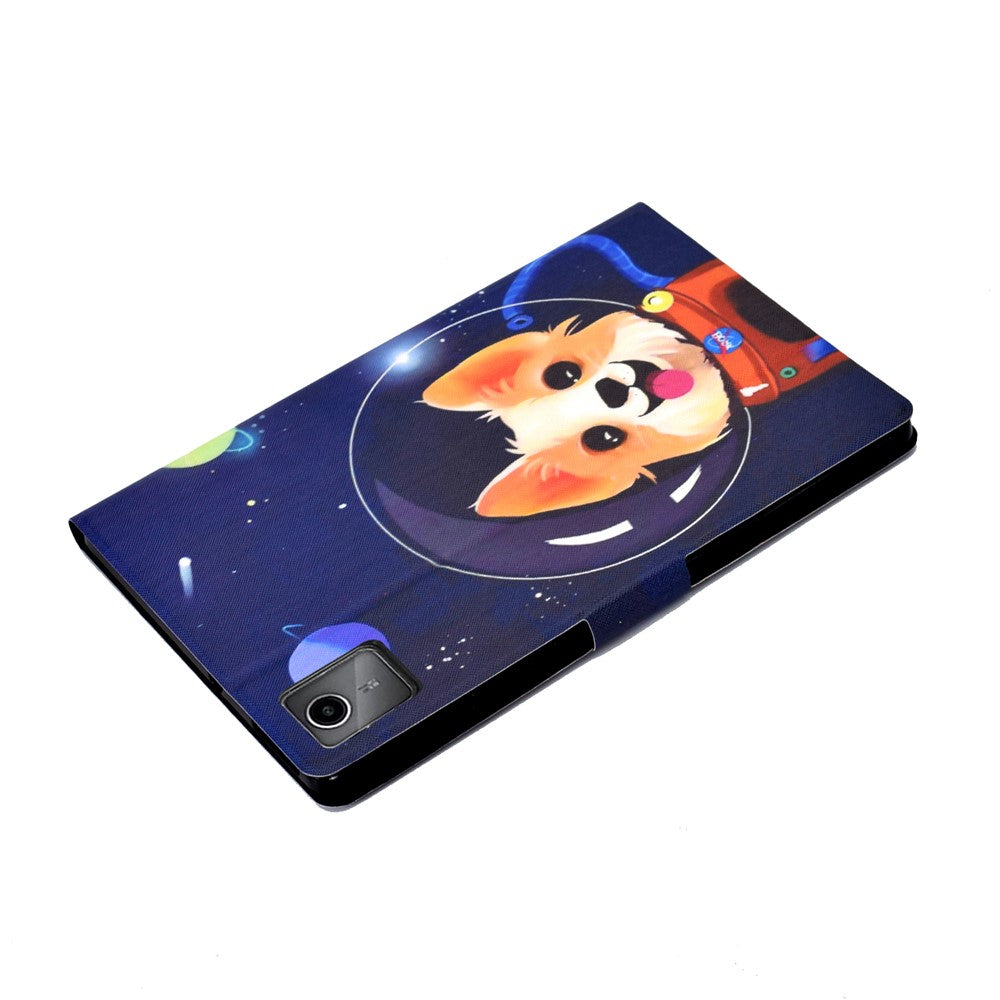 For Lenovo Tab M11 / Xiaoxin Pad 11 2024 Case Card Holder Pattern Leather Tablet Cover - Space Dog