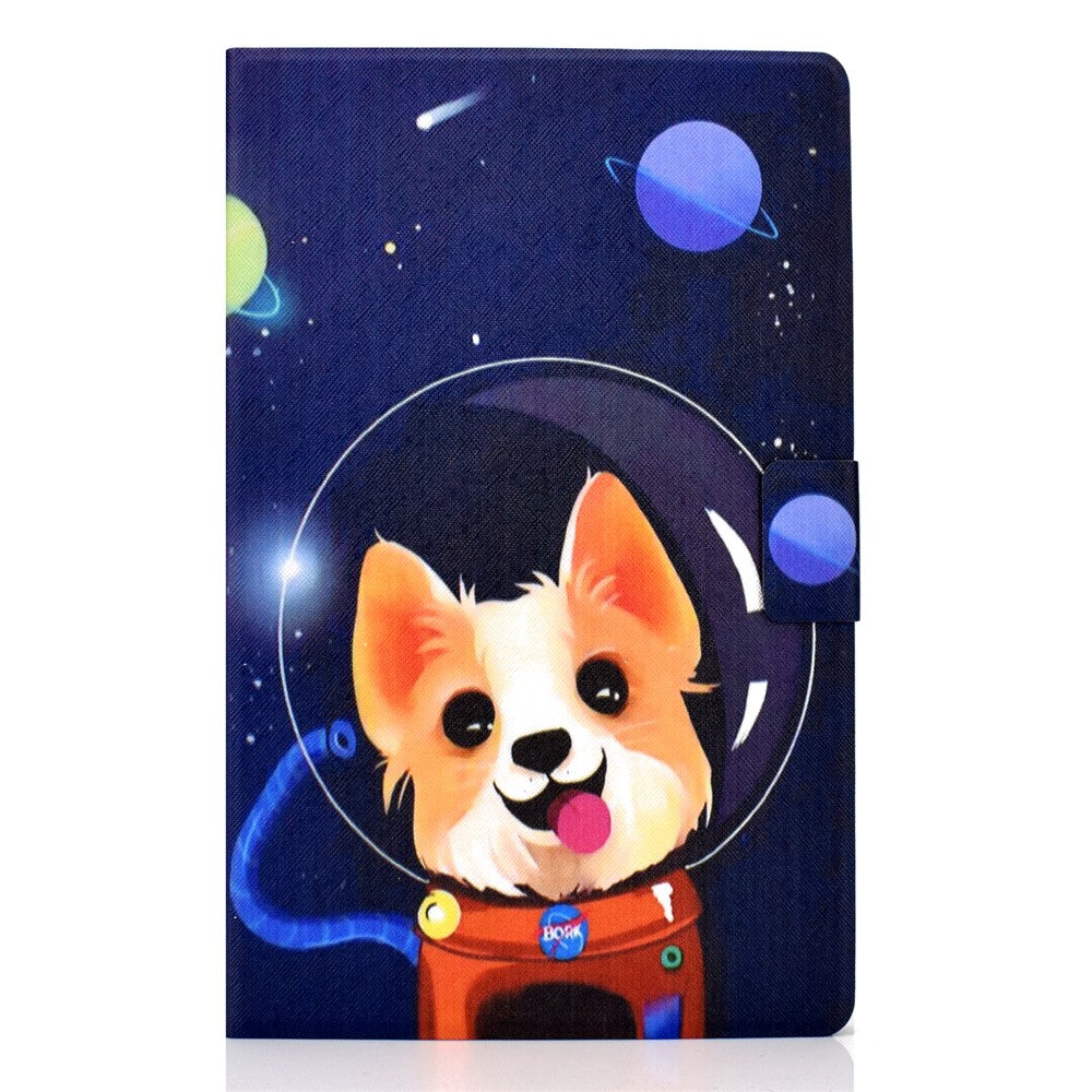 For Lenovo Tab M11 / Xiaoxin Pad 11 2024 Case Card Holder Pattern Leather Tablet Cover - Space Dog