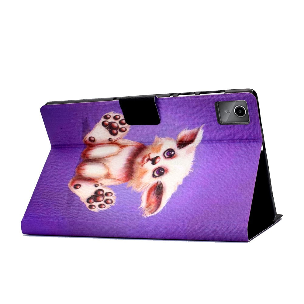 For Lenovo Tab M11 / Xiaoxin Pad 11 2024 Case Card Holder Pattern Leather Tablet Cover - Golden Fox