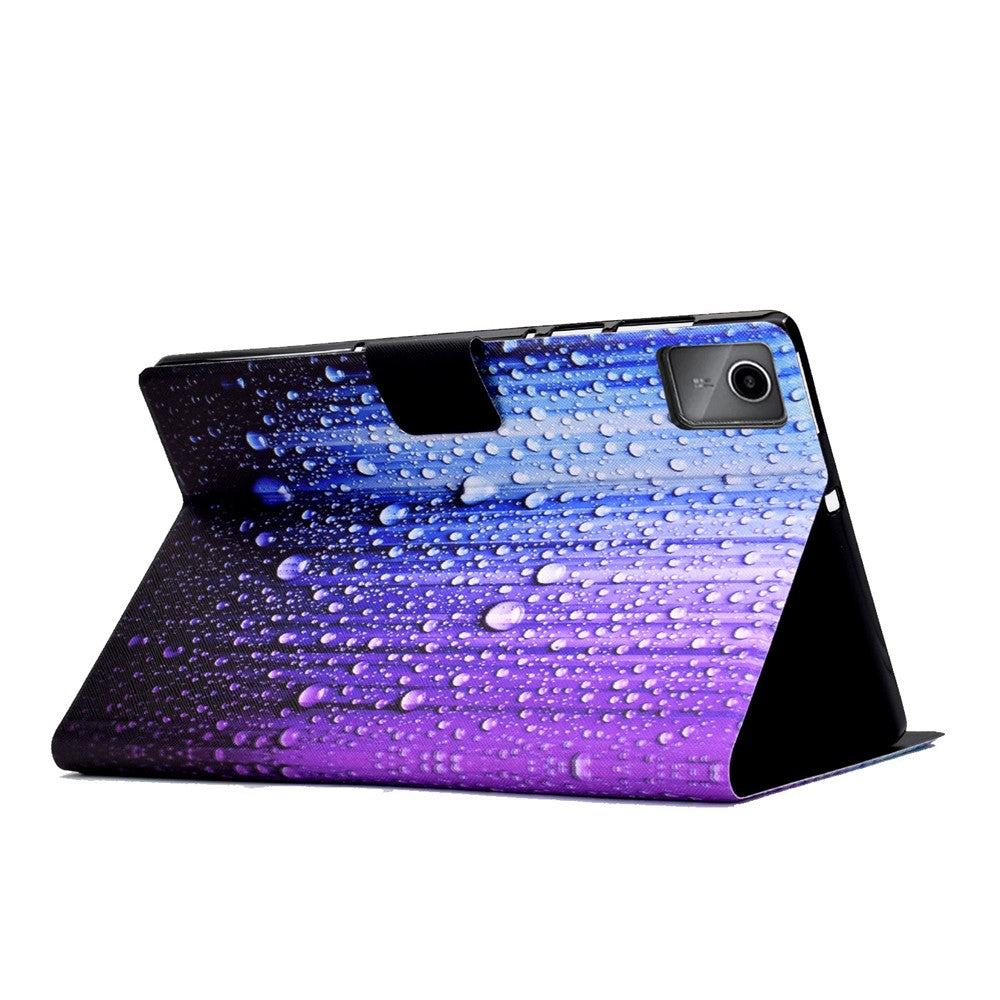 For Lenovo Tab M11 / Xiaoxin Pad 11 2024 Case Card Holder Pattern Leather Tablet Cover - Waterdrop