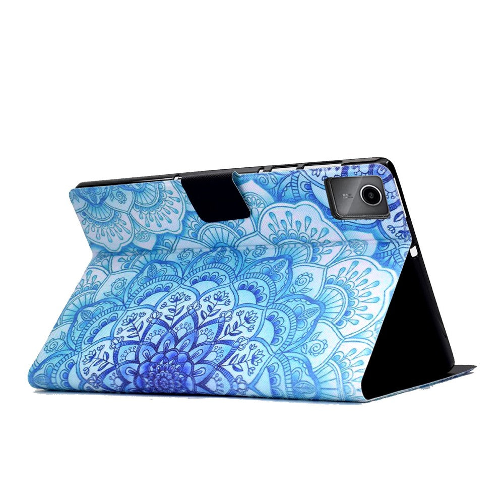 For Lenovo Tab M11 / Xiaoxin Pad 11 2024 Case Card Holder Pattern Leather Tablet Cover - Mandala Flower