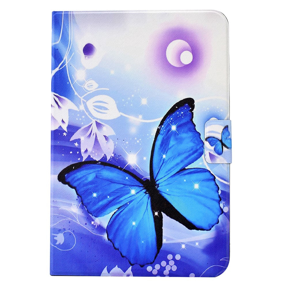 For Lenovo Tab M11 / Xiaoxin Pad 11 2024 Case Card Holder Pattern Leather Tablet Cover - Blue Butterfly