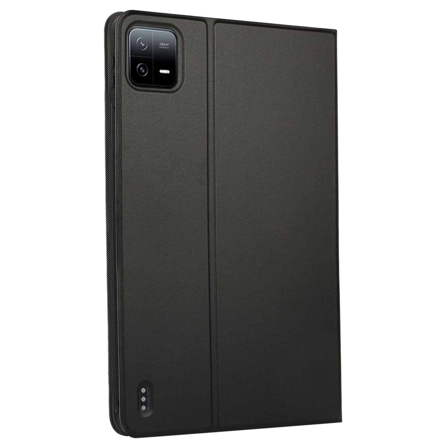 For Xiaomi Pad 6S Pro 12.4 Tablet Case Anti-Drop PU Leather Flip Cover - Black