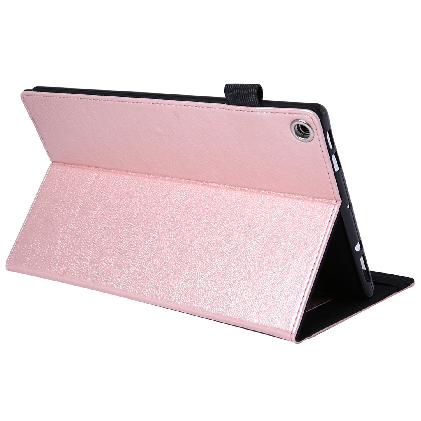 For Amazon Fire HD 10 (2015) / (2019) / (2017) Case Card Slots Shockproof Tablet Leather Flip Cover - Rose Gold