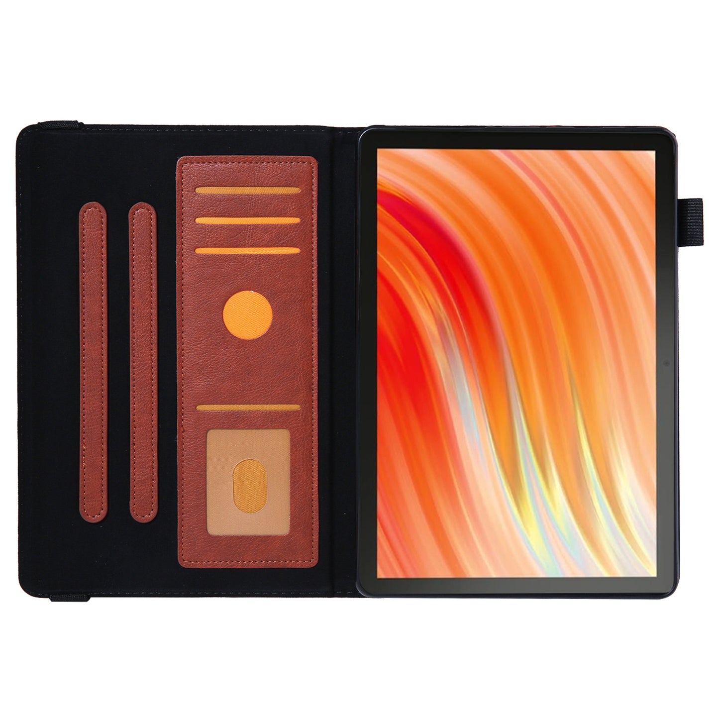 For Amazon Fire HD 10 (2021) / HD 10 (2023) Tablet Case PU Leather+TPU Card Slots Cover - Brown