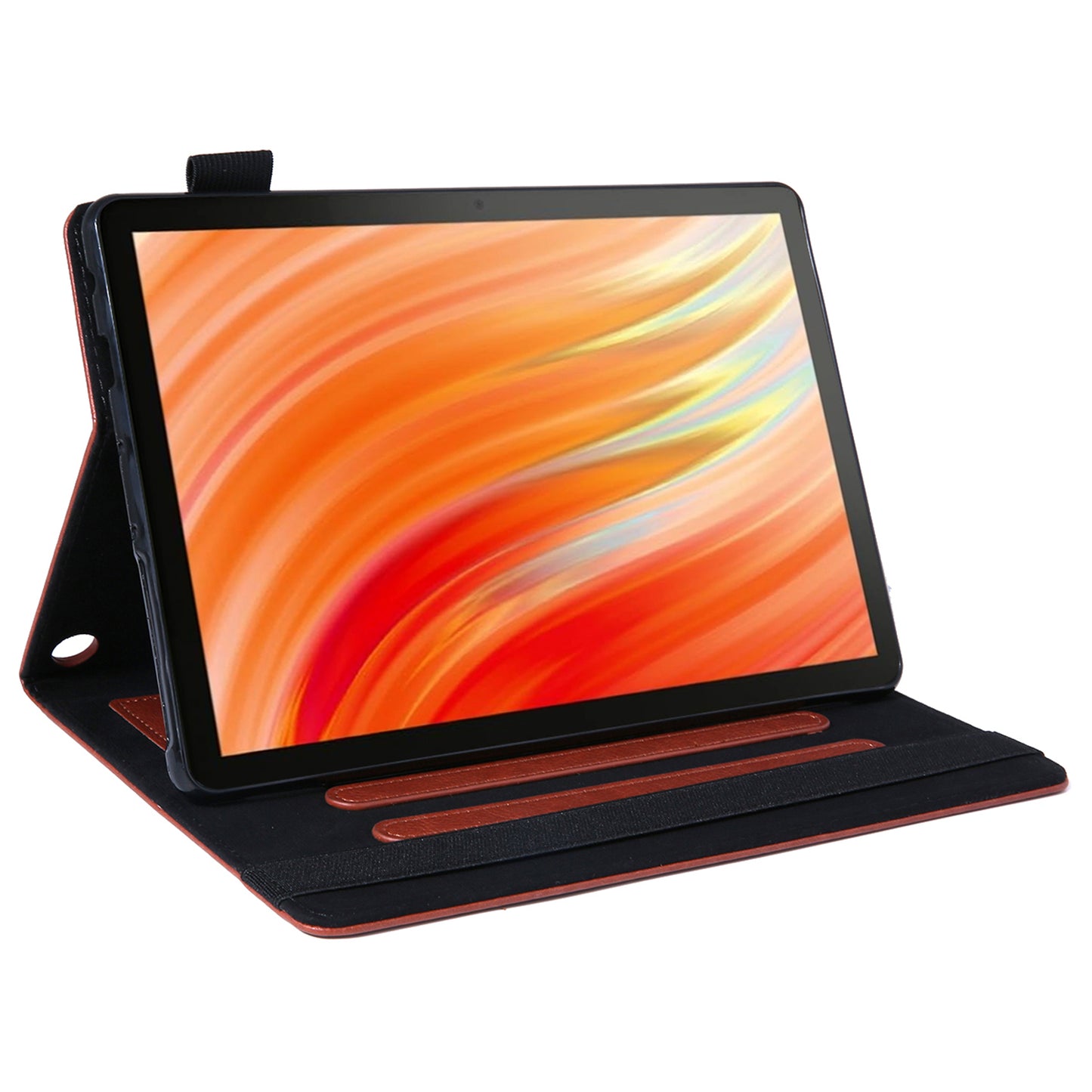 For Amazon Fire HD 10 (2021) / HD 10 (2023) Tablet Case PU Leather+TPU Card Slots Cover - Brown