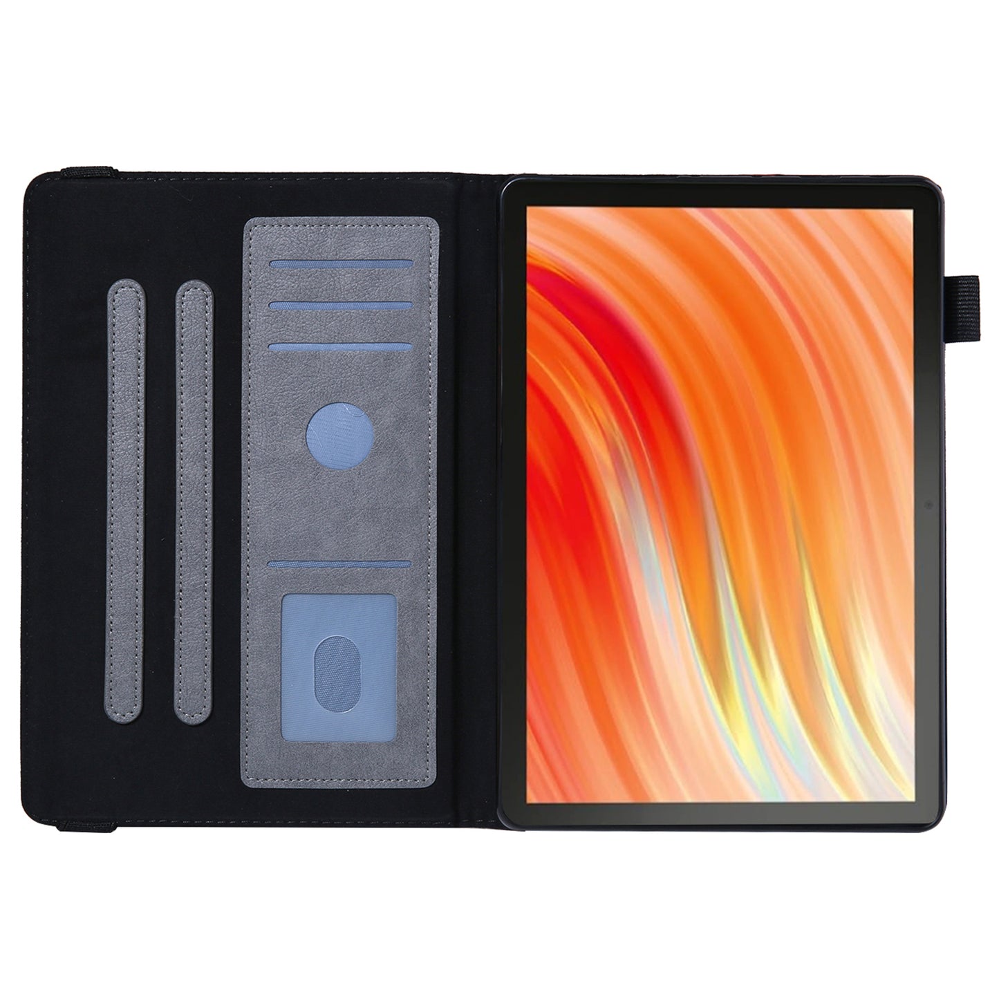 For Amazon Fire HD 10 (2021) / HD 10 (2023) Tablet Case PU Leather+TPU Card Slots Cover - Grey