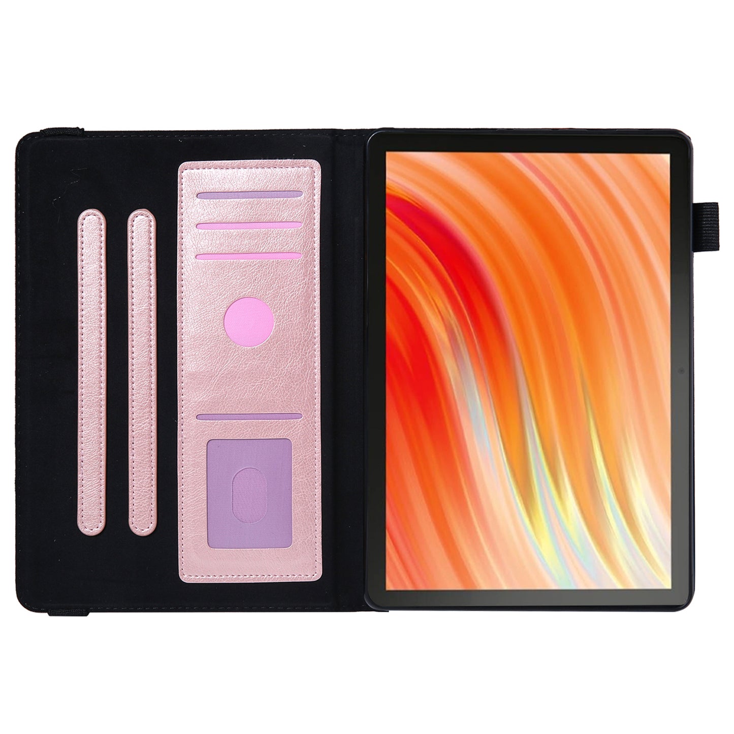 For Amazon Fire HD 10 (2021) / HD 10 (2023) Tablet Case PU Leather+TPU Card Slots Cover - Rose Gold