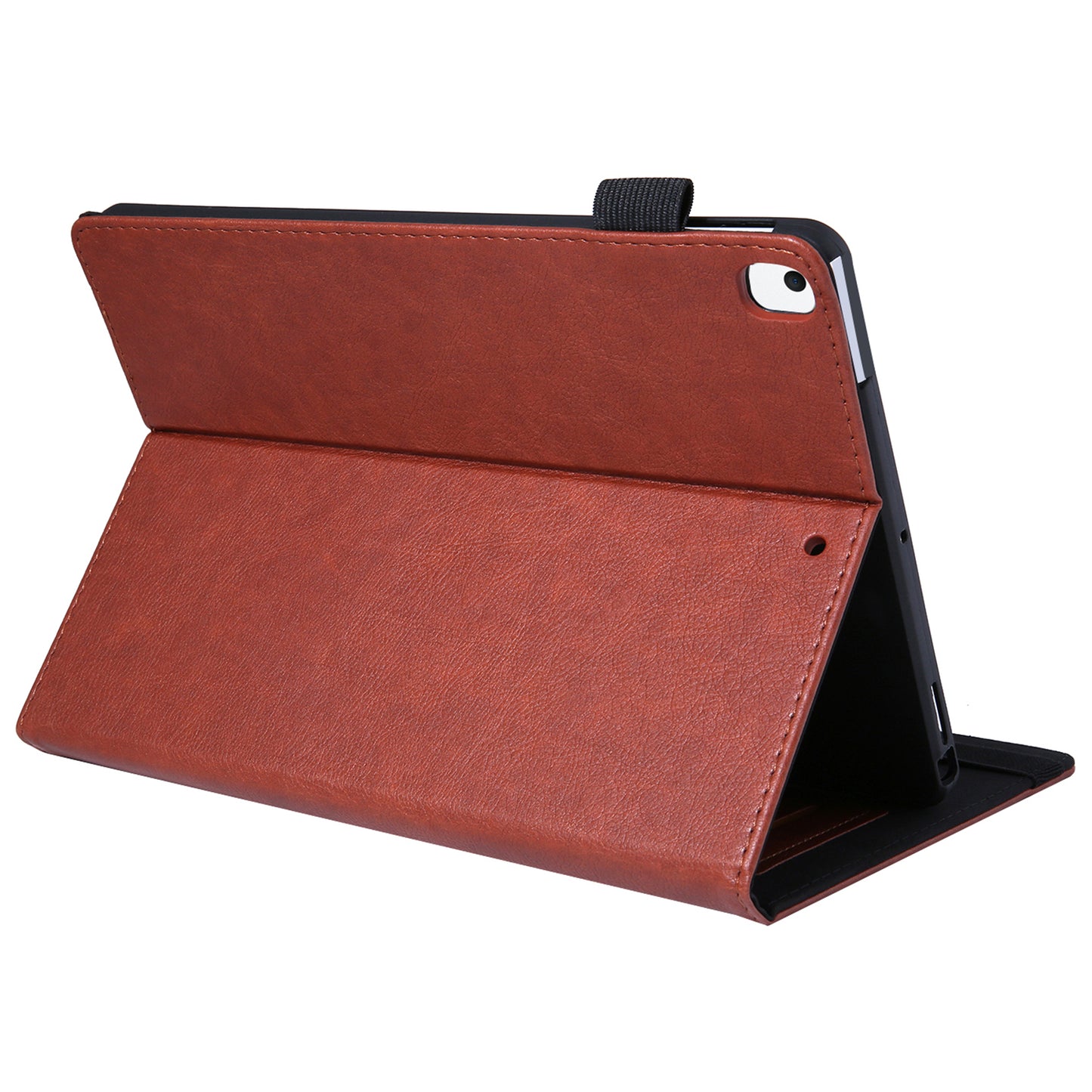 For iPad Air (2013) / Air 2 / iPad 9.7-inch (2017) / (2018) Tablet Case Leather Card Holders Flip Stand Cover - Brown